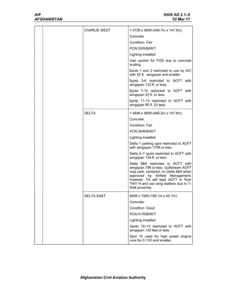 Afghanistan aip aerodromes part 1 | PDF