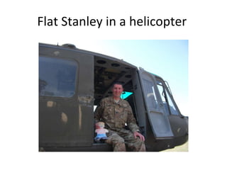 Flat Stanley in a helicopter  