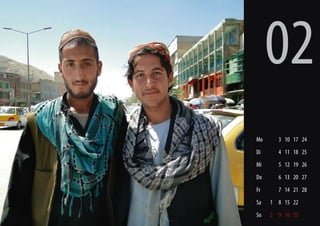 02
Mo

3 10 17 24

Di

4 11 18 25

Mi

5 12 19 26

Do

6 13 20 27

Fr

7 14 21 28

Sa
Grundschule Gulbahar

1 8 15 22

So

2 9 16 23

 