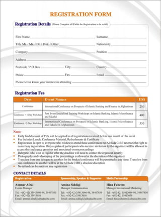 Afghanistan registration form