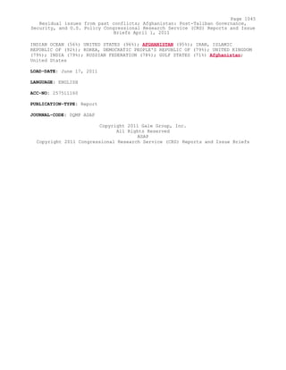 Attack on Afghanistan Formalised before 9/11: was Key to Unlock Route to Gas and Oil from Central Asian Republics.