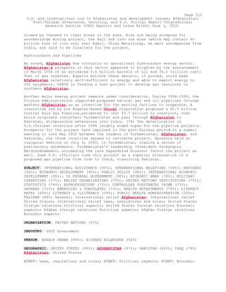 Attack on Afghanistan Formalised before 9/11: was Key to Unlock Route to Gas and Oil from Central Asian Republics.