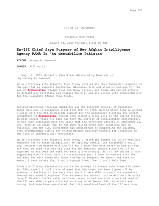 Attack on Afghanistan Formalised before 9/11: was Key to Unlock Route to Gas and Oil from Central Asian Republics.