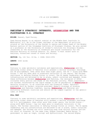 Attack on Afghanistan Formalised before 9/11: was Key to Unlock Route to Gas and Oil from Central Asian Republics.