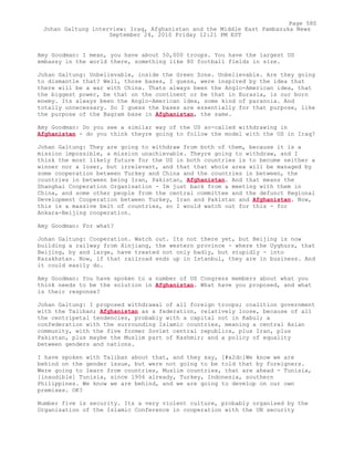 Attack on Afghanistan Formalised before 9/11: was Key to Unlock Route to Gas and Oil from Central Asian Republics.
