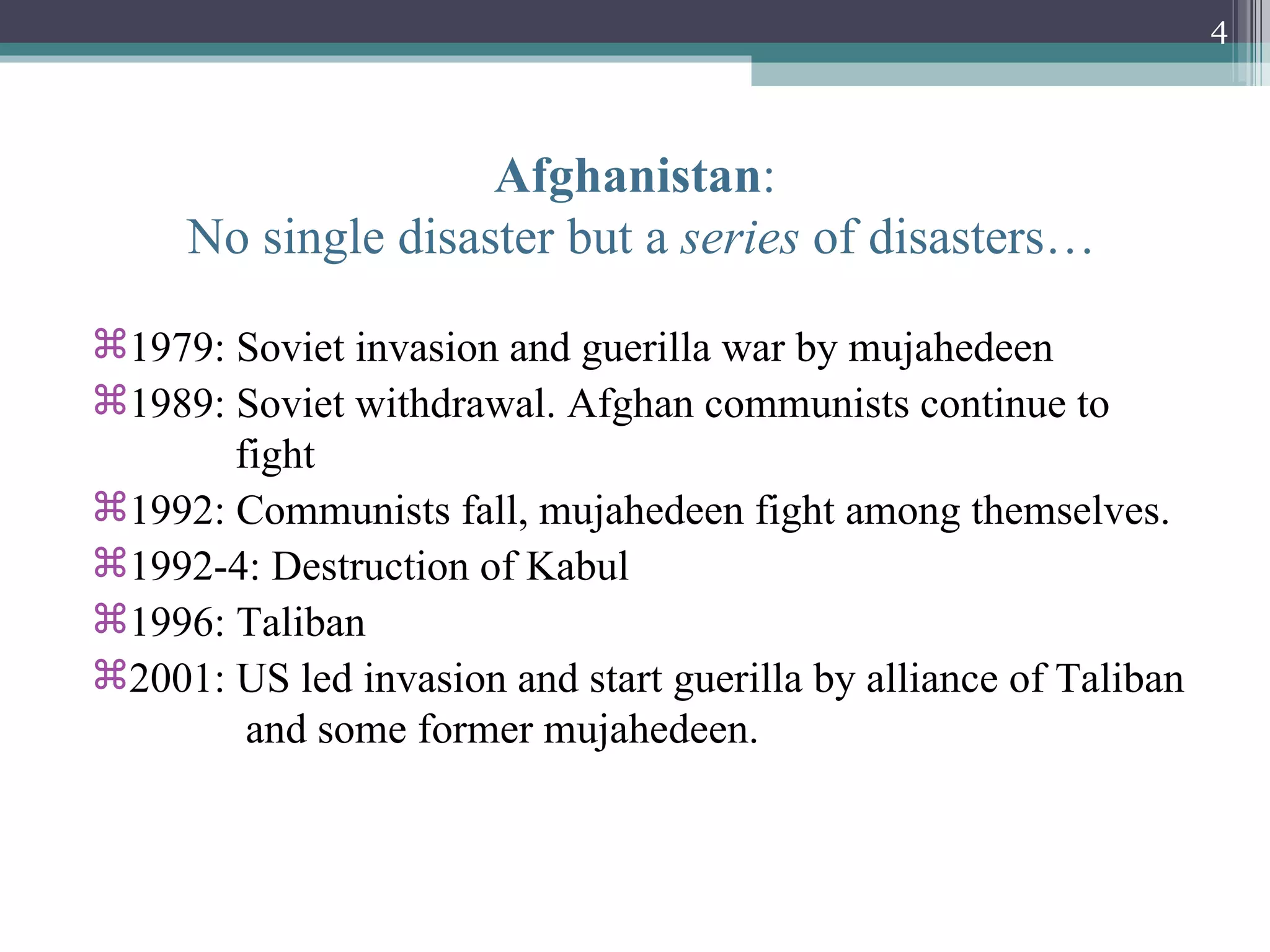 The Current Condition of Mental Health in Afghanistan: Integrating