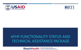 Afh Checklist.pdf adolescent friendly health facilty strenghtening | PPTX