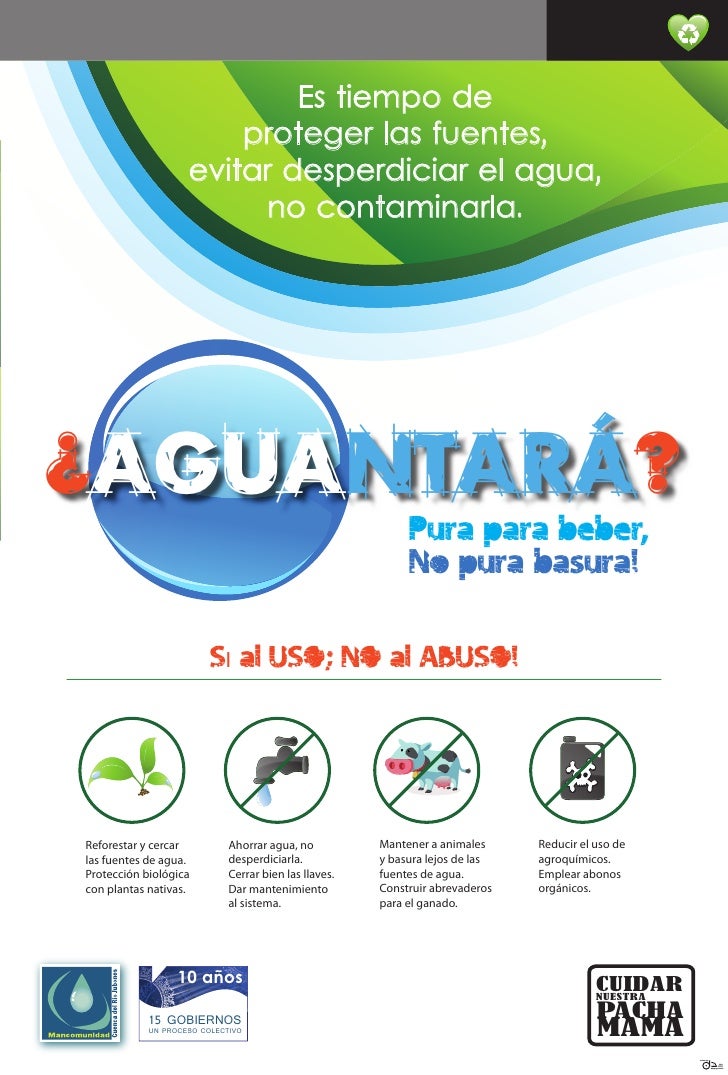 Afiche Cuidado Del Agua