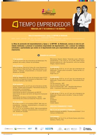 Maldonado, del 17 de noviembre al 11de diciembre 
afiche emprendedurismo.indd 1 14/11/14 14:30 
