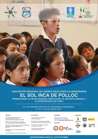 I. Encuentro Regional de Líderes Cajamarquinos: El Sol Inca de Polloc
