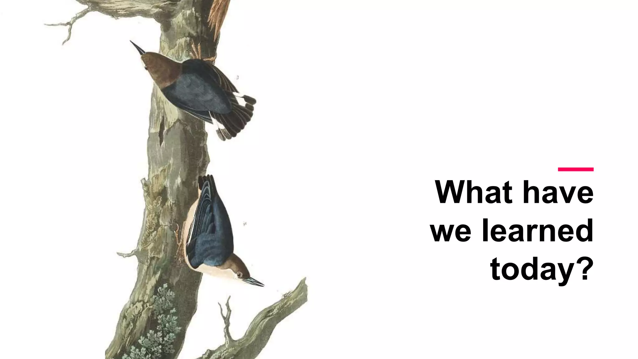 What have
we learned
today?
 