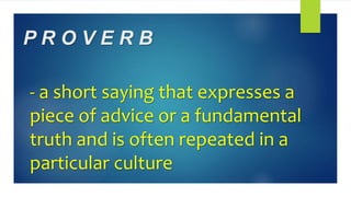 Eng7_Filipino Proverbs | PPT