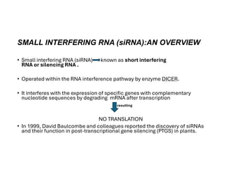 Mechanism of siRNA Mediated Gene Silencing | PDF