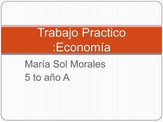 María Sol Morales  5 to año A  Trabajo Practico :Economía  