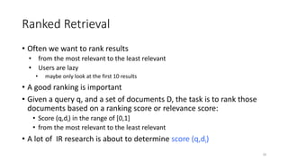 Information Retrieval Fundamentals - An introduction | PDF