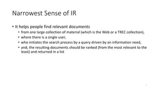 Information Retrieval Fundamentals - An introduction | PDF