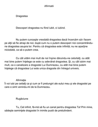Dragostea Rabda Afirmatii - Dragostea.docx
