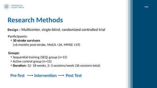 Multiple Center Rcts Sequential Aerobic Exercise and Cognitive Training for Stroke Recovery ...