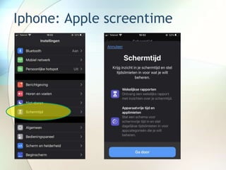 Iphone: Apple screentime
 