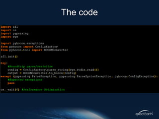 The code
 