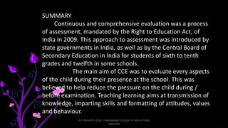 Continuous And Comprehensive Evalution Pptx