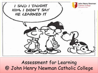 Assessment for Learning
@ John Henry Newman Catholic College
 