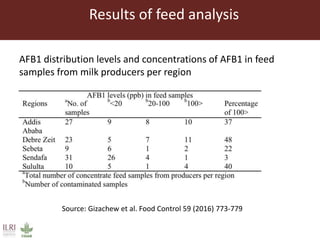 Aflatoxin analysis of dairy feeds in the Greater Addis Ababa milk shed, Ethiopia