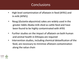 Aflatoxin analysis of dairy feeds in the Greater Addis Ababa milk shed, Ethiopia