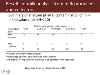 Aflatoxin analysis of dairy feeds and milk in the Greater Addis Ababa milk shed, Ethiopia
