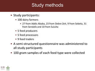 Aflatoxin analysis of dairy feeds and milk in the Greater Addis Ababa milk shed, Ethiopia
