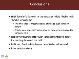 Aflatoxin M1 contamination of milk in the greater Addis Ababa milk shed, Ethiopia