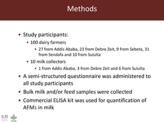 Aflatoxin M1 contamination of milk in the greater Addis Ababa milk shed, Ethiopia