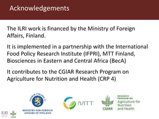 Direct market costs of aflatoxins in Kenyan dairy value chain