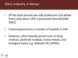 Direct market costs of aflatoxins in Kenyan dairy value chain