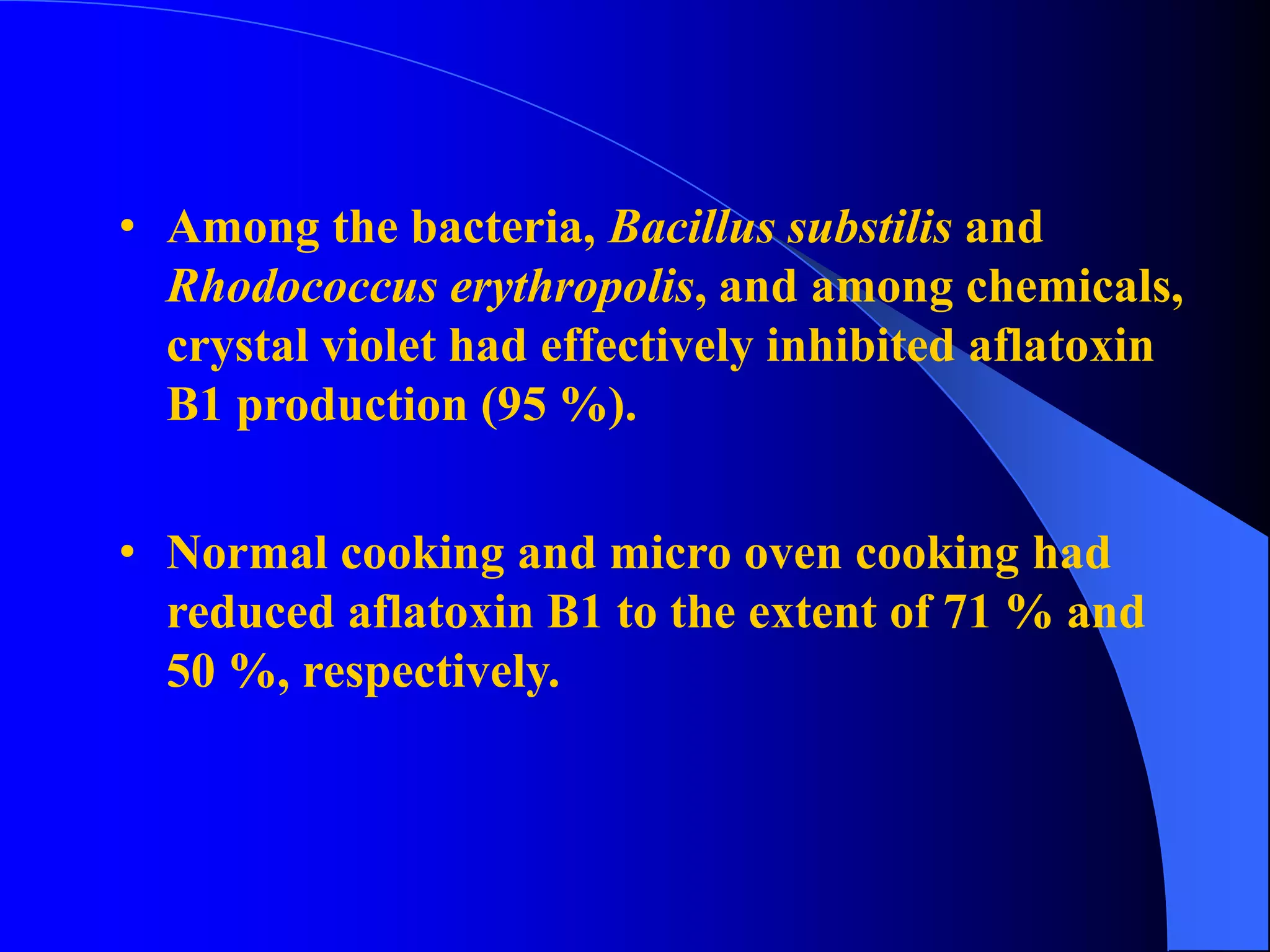 Aflatoxin Contamination in Cereals: Rice, Maize and Sorghum | PPT