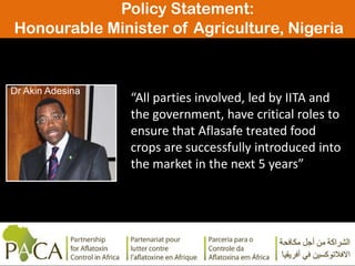 Integrated management of Aflatoxins in groundnuts