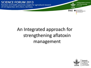 Integrated groundnut aflatoxin management