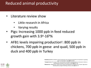 Aflatoxins and animal health: Case studies from Africa