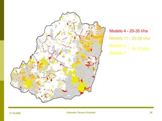 Gabinete Técnico Florestal 26
Modelo 4 - 25-35 t/ha
Modelo 11 - 25-30 t/ha
Modelo 6
Modelo 7
10-15 t/ha
17-10-2008
 