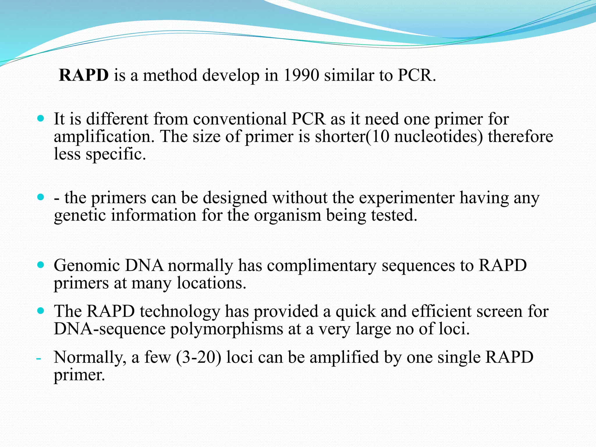 AFLP, RFLP & RAPD | PPTX