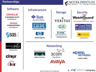 Partnerships Software Infrastructure Storage Security Networking 