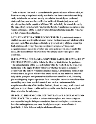 A Fly In The Ointment