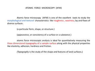 Atomic force microscope | PPTX
