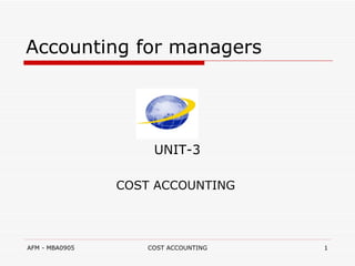 Accounting for managers ,[object Object],[object Object]