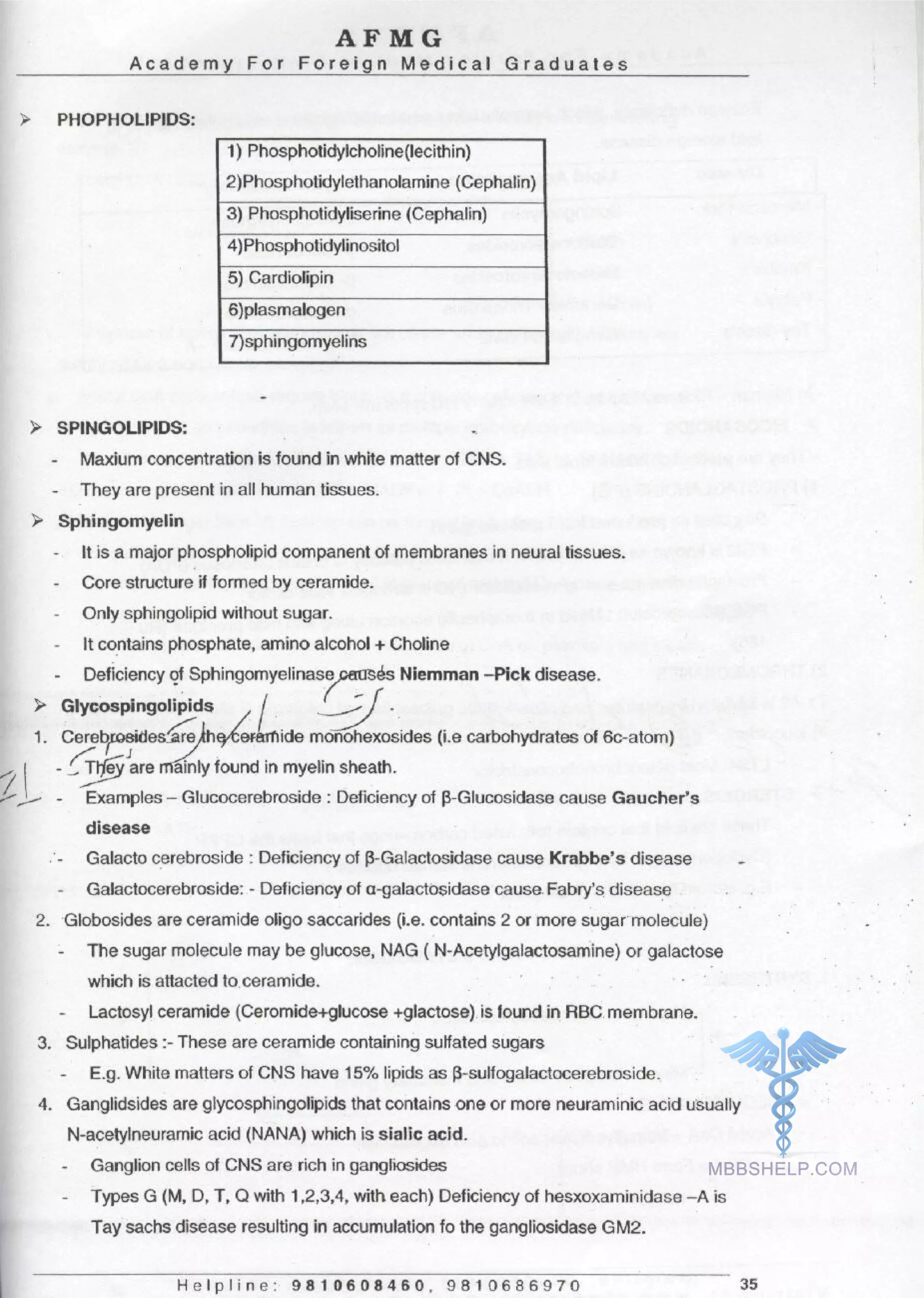 Biochemistry AFMG Notes | PDF | Mental Health | Diseases and Conditions