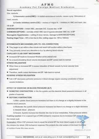 Physiology AFMG Notes | PDF