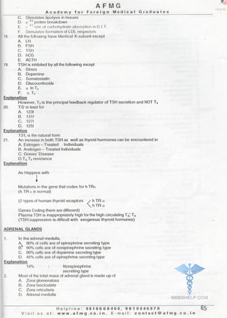 Physiology AFMG Notes | PDF