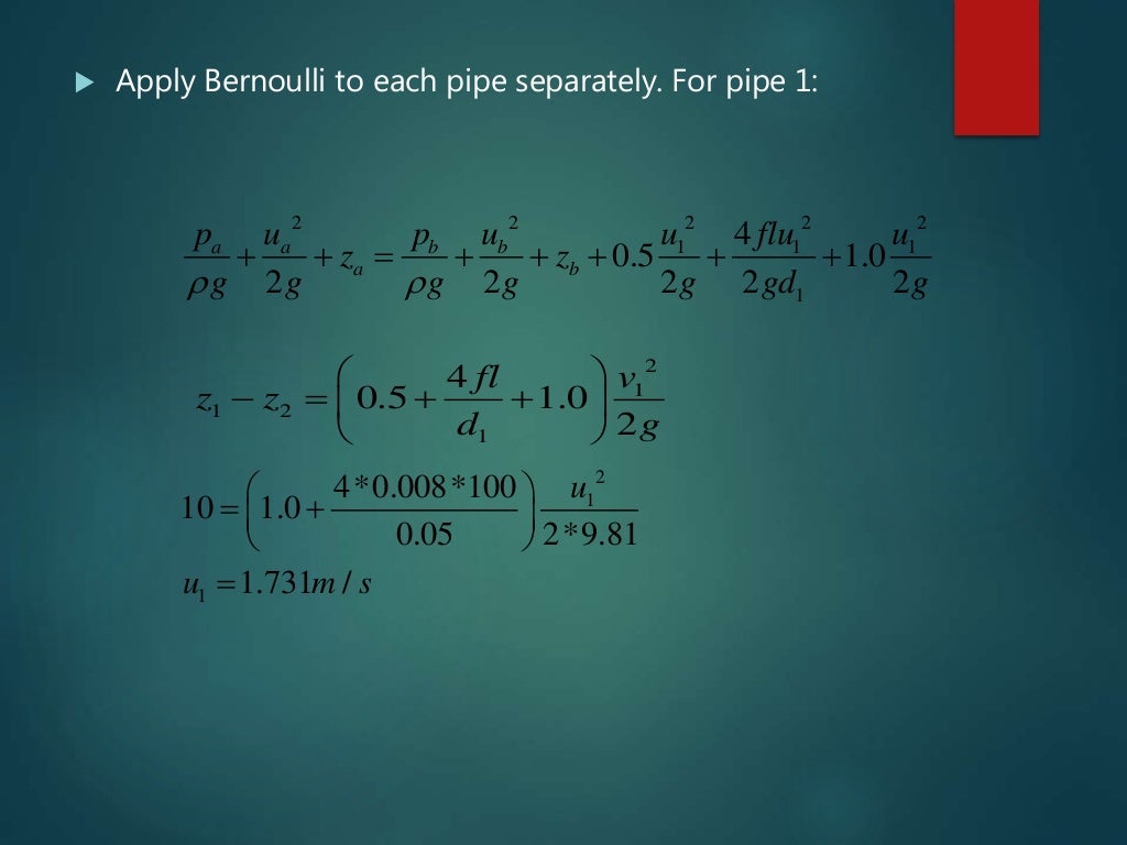 flow in pipe series and parallel