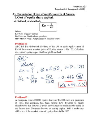 ACFM: Cost of Capital and Capital Structure PDF Notes | PDF
