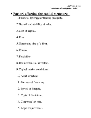 ACFM: Cost of Capital and Capital Structure PDF Notes | PDF